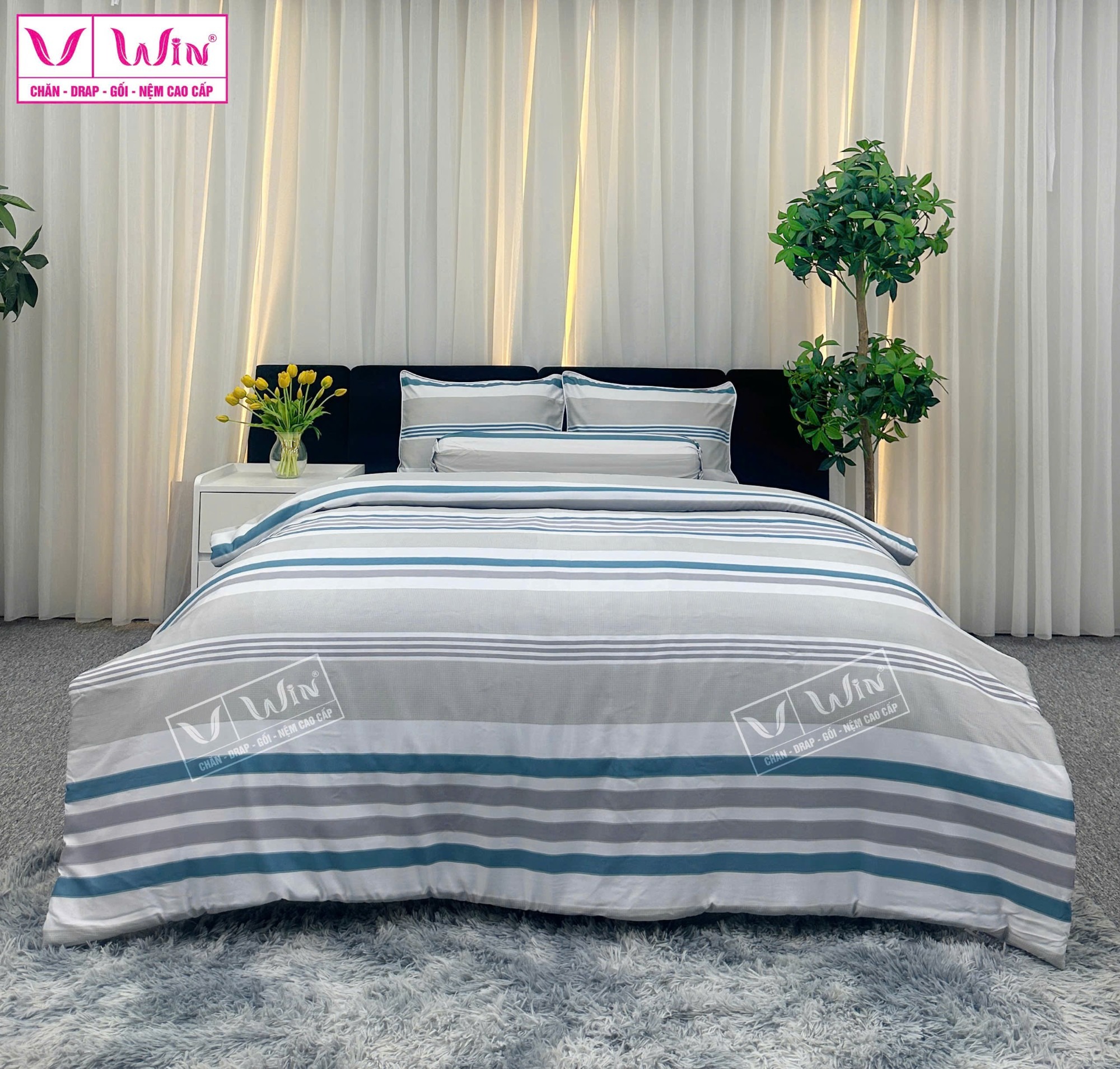 Bộ chăn ga Tencel cao cấp Thắng Lợi MSP832