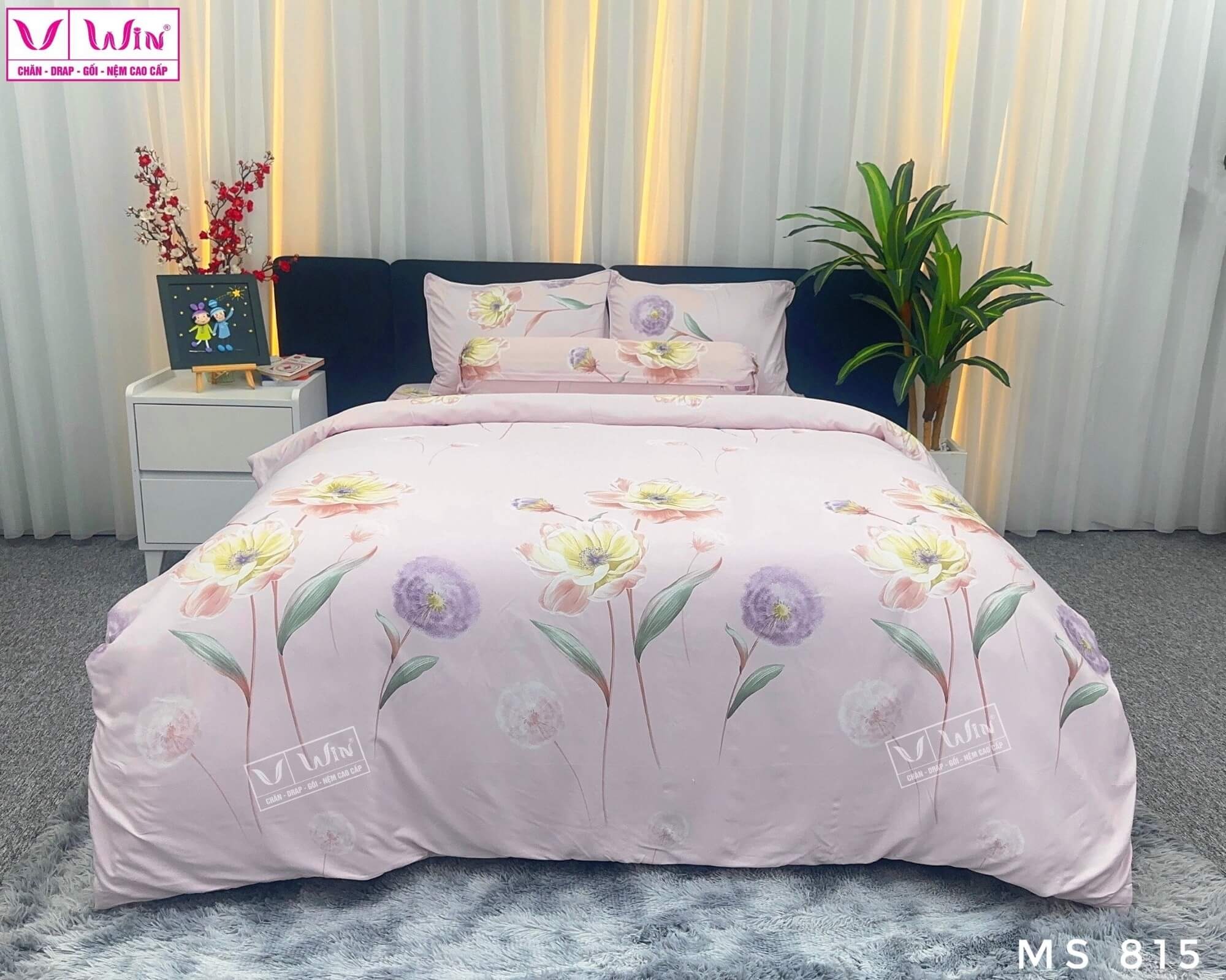 Bộ chăn ga Tencel cao cấp Thắng Lợi MSP815
